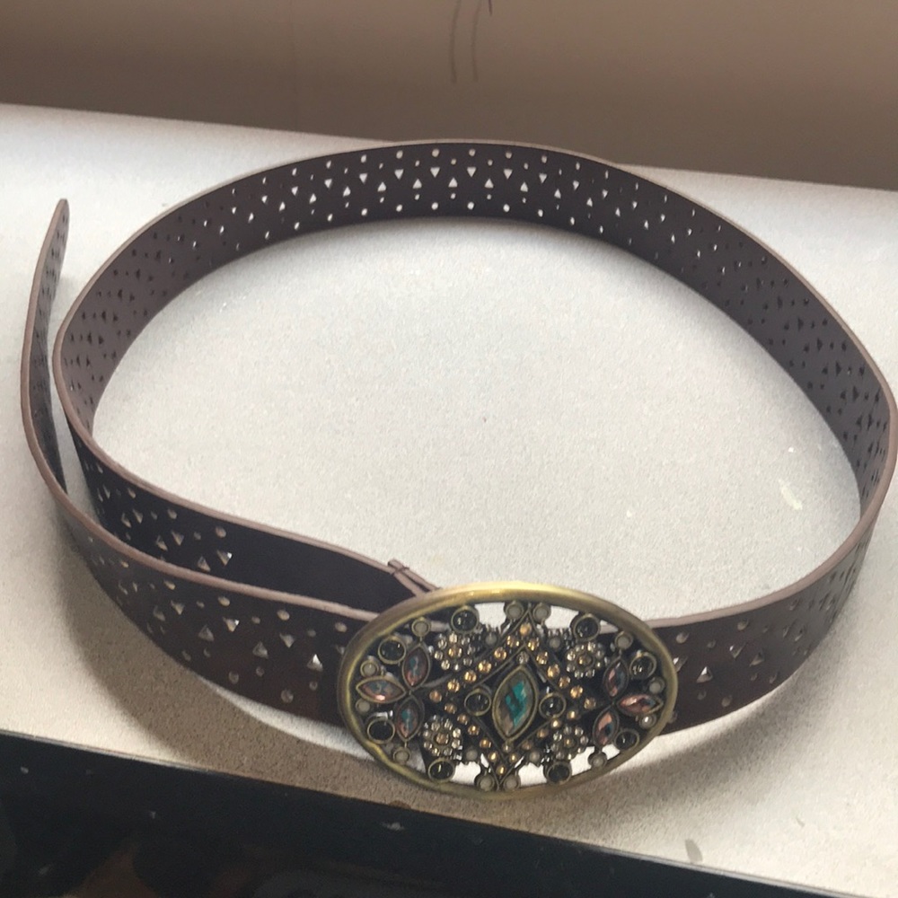 Plus size faux leather belt